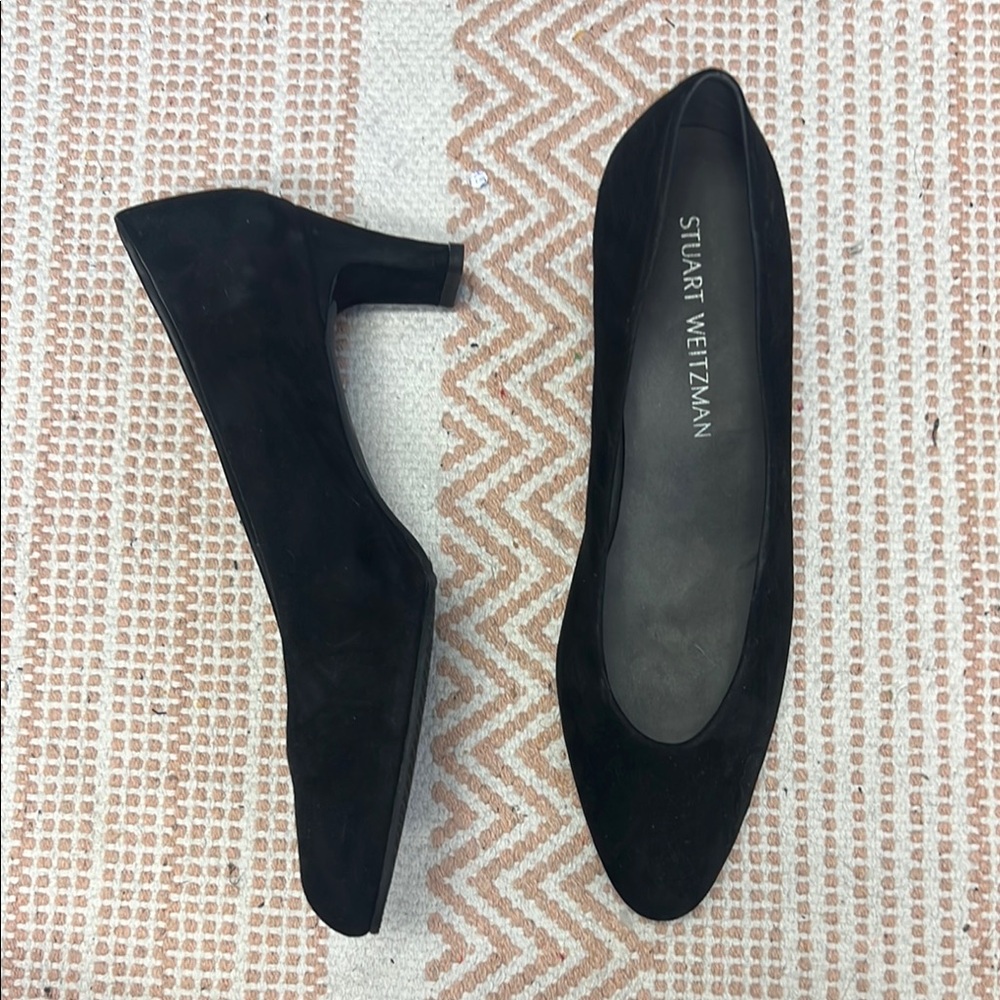 Stuart Weitzman Vida 75 Suede Block Heels SZ 8.5
